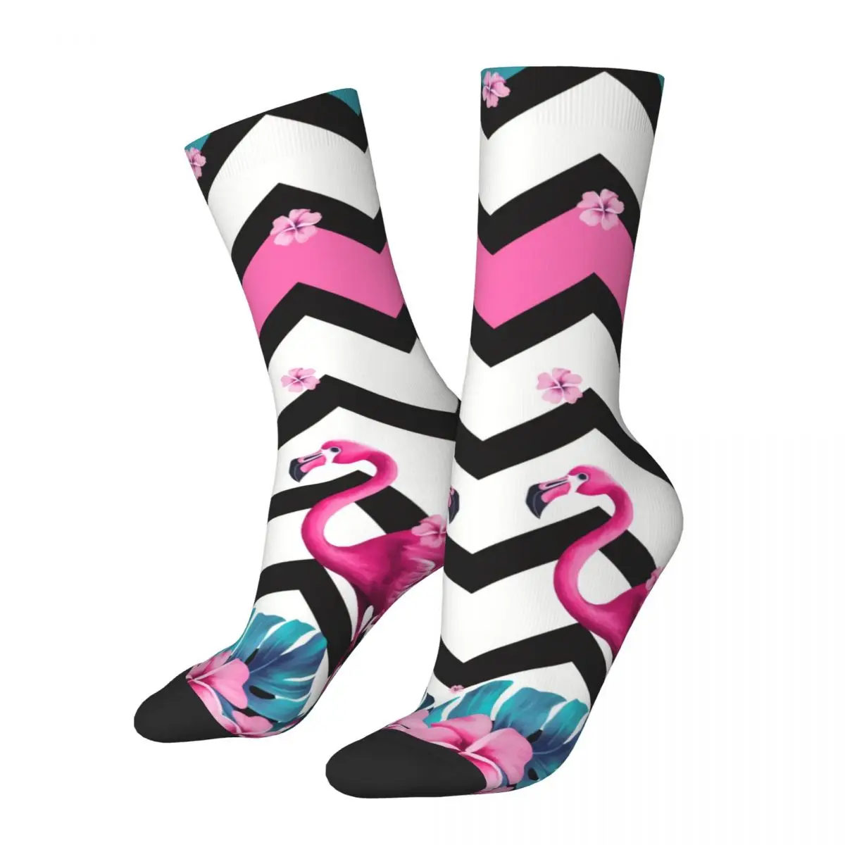 

Streaks Flamingos Socks Sports 3D Print Boy Girls Mid-calf Sock