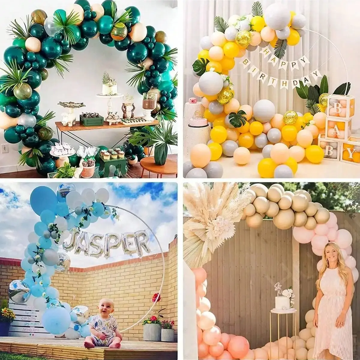 5ft 6ft Balloon Arch Bracket Kit, Circular Balloon Bracket, Suitable for Weddings, Birthdays, Baby Showers, Christmas Parties, D