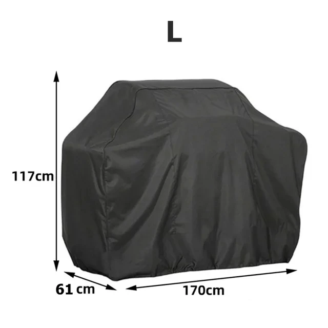Durable Black UV-Protective BBQ Grill Cover