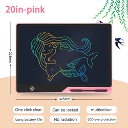 Smart LCD Writing and Drawing Tablet - Erasable Graphics Pad (20inch-Pink)