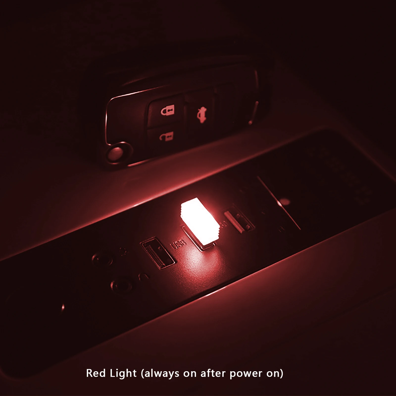4pcs Mini USB LED Interior Atmosphere Lights