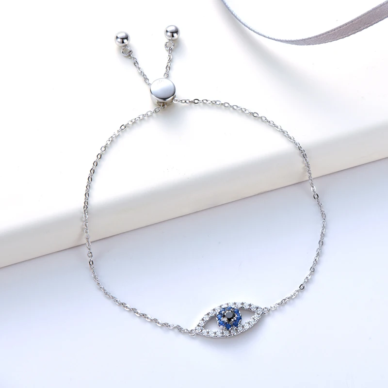 

Anziw All for 1 Real and Free Shipping 100% Moissanite evil eye Bracelet for Women 925 Silver Original Jewelry Luxury Gift