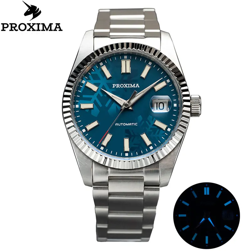 

PX1700-1A Men's Watches 39mm Luxury Automatic Machinery Sapphire PT5000 SW200 Convex Mirror Watch 10Bar Waterproof BGW9 Luminous
