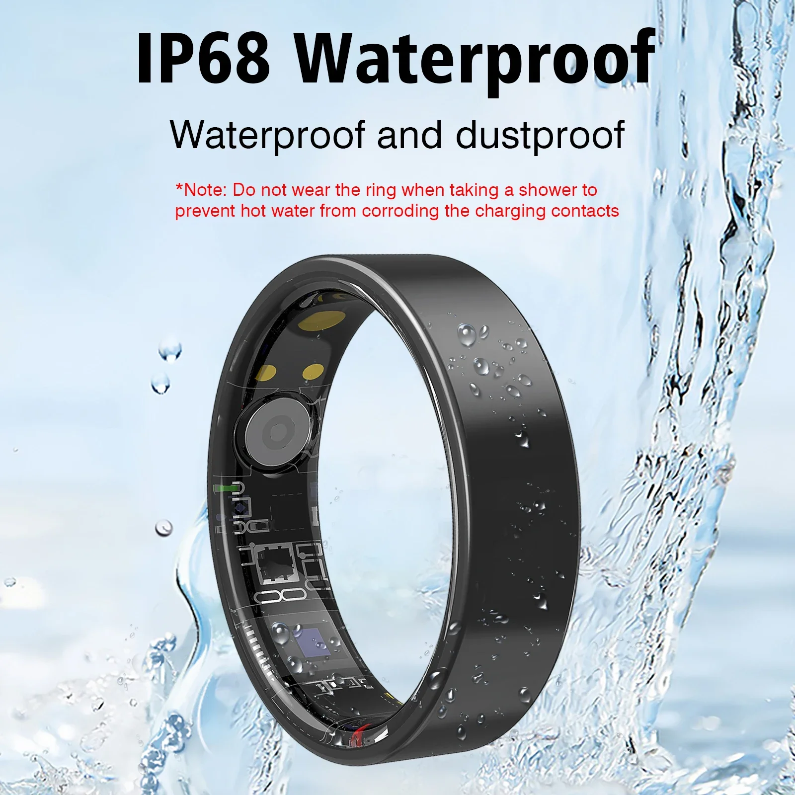 2026 New Smart Ring Men Women, Heart Rate Blood Oxygen and Sleep Monitor Smartring IP68 & 5ATM Waterproof, Multi-sport Mode Ring 2
