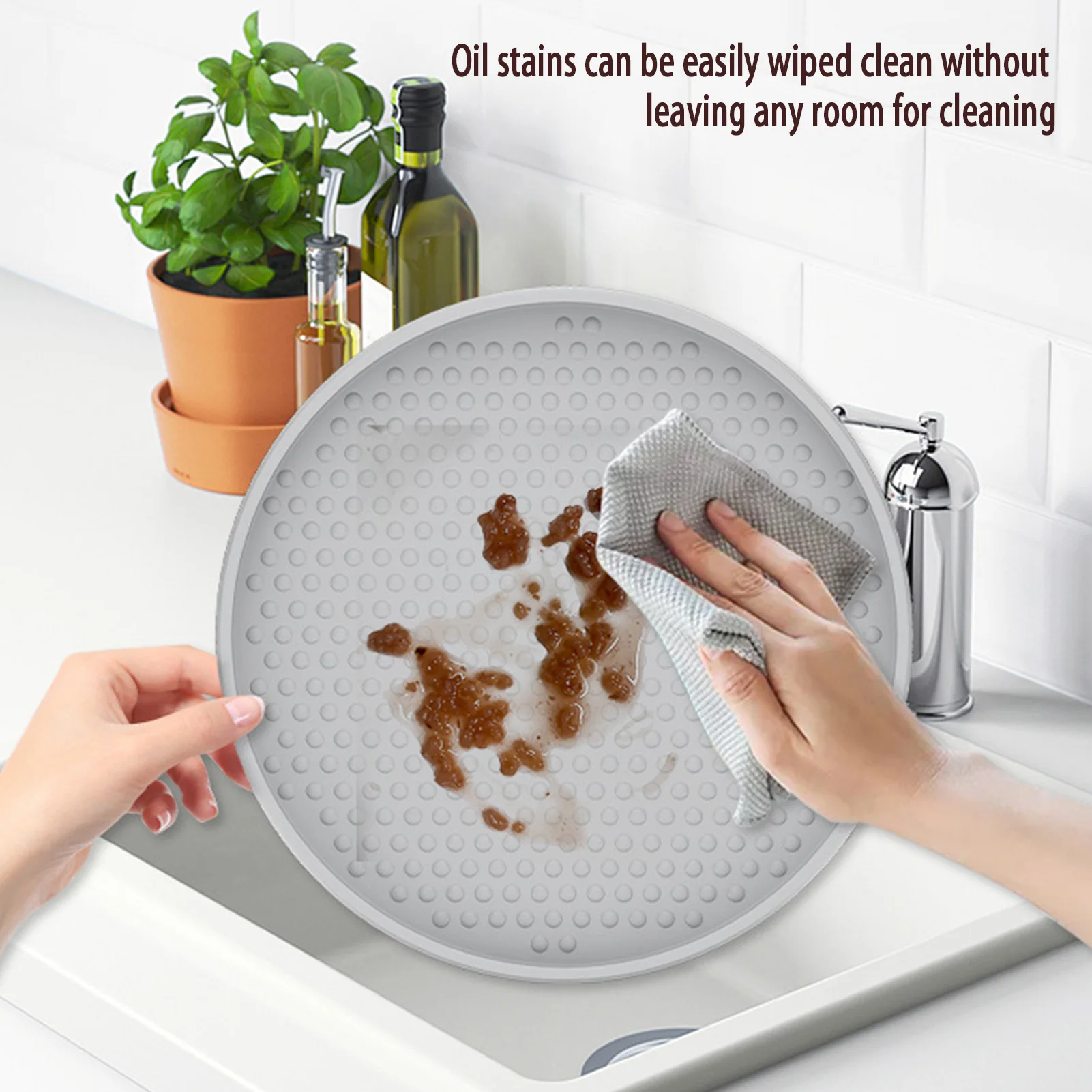 Turntable Cabinet Spice Organizer 25/30cm Rotating Condiment Organizer for Bathroom Cabinets Kitchen Countertop UD88 4