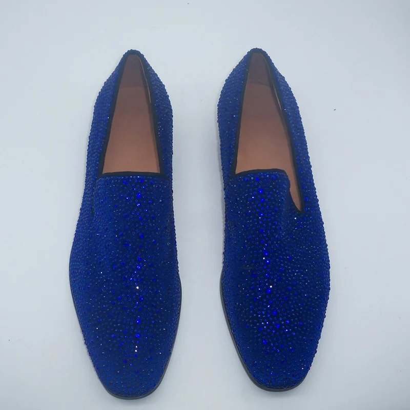 Royal Blue Prom Loafers Prom Shoes Male LOUBUTEN Royal Blue
