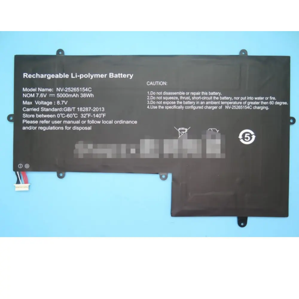 

for NV-25265154C 7.6V 5000mAh 38Wh Laptop's battery
