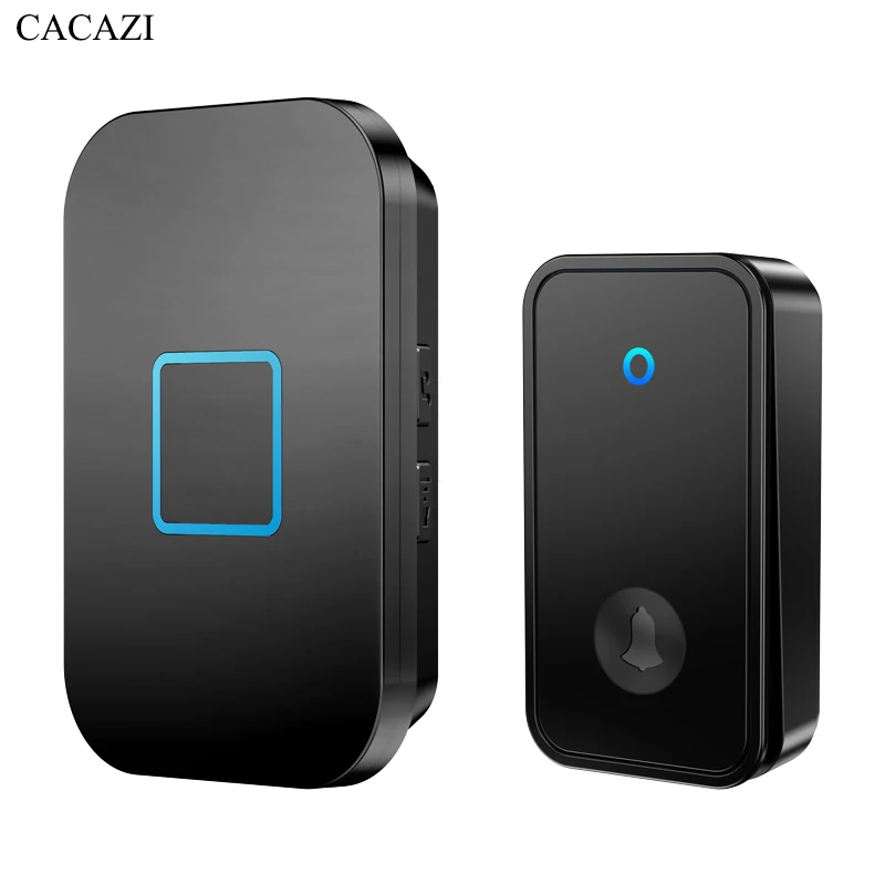 

CACAZI Wireless Doorbell No Battery required Waterproof Self-Powered Door bell Sets Home Outdoor Kinetic Ring Chime Doorbell