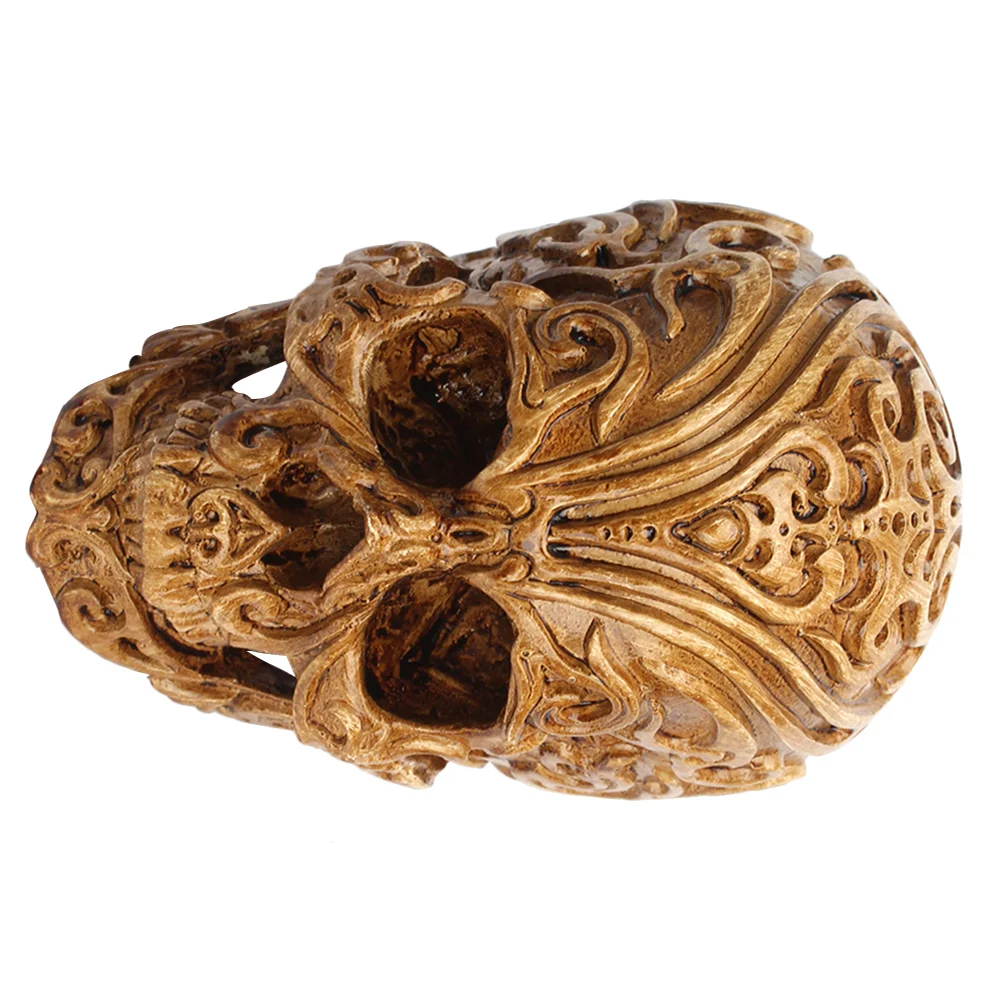 

Carved Skull Decorations Auspicious Clouds Skull Decor Resin Skull Head Crafts Household Halloween Adornment For Party Home