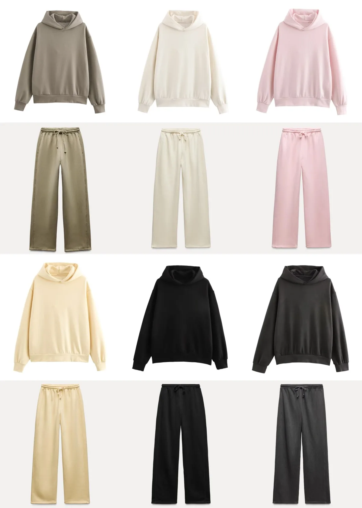 749912-c87133.jpg 2025 Autumn/Winter new women's multi-color selection classic simple all-in-one hooded loose long-sleeved hoodie sweatpants - Image 1