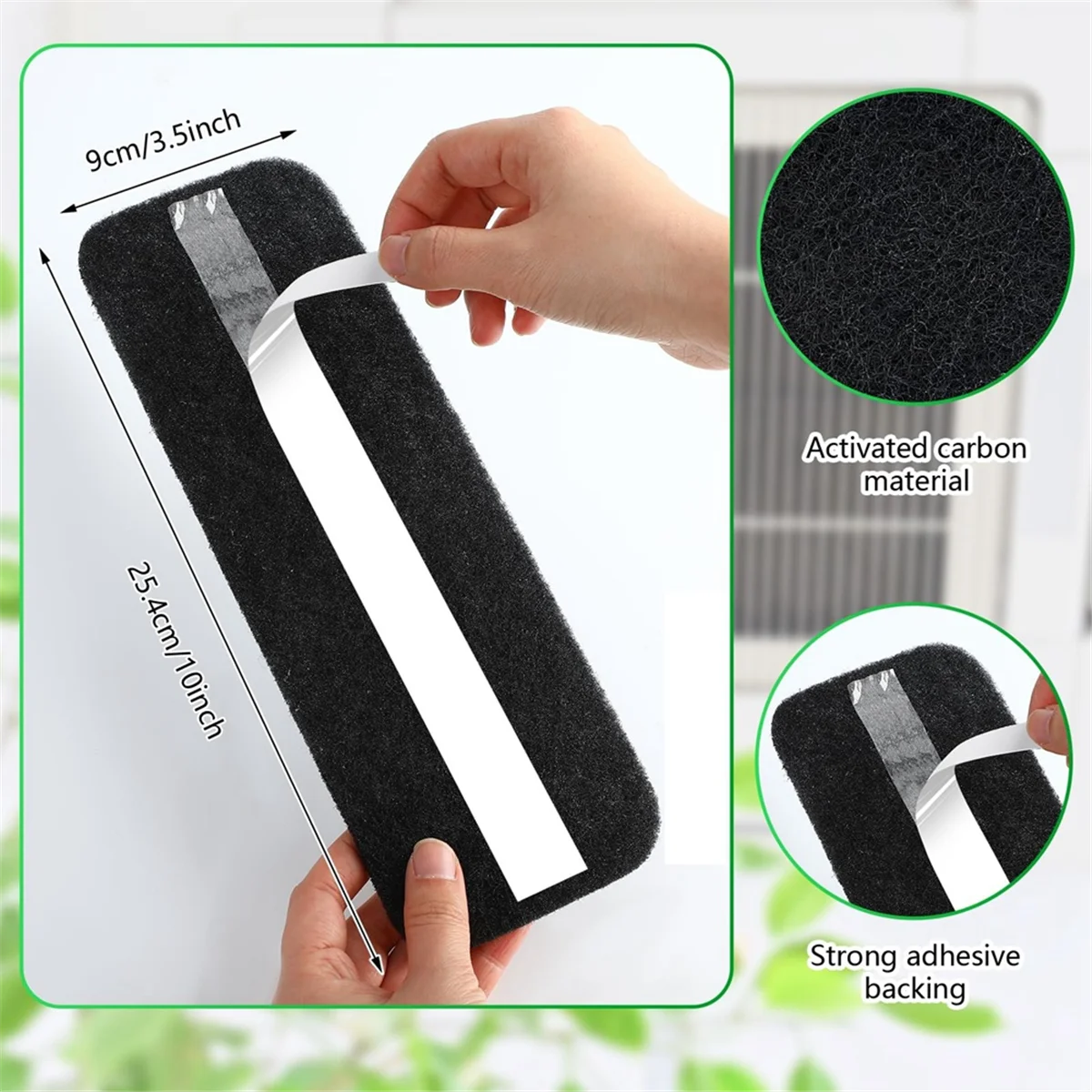 20 Pcs Ceiling Fan Blade Filters Ceiling Fan Air Filters Air Purifier Pads Coconut Carbon Filter G