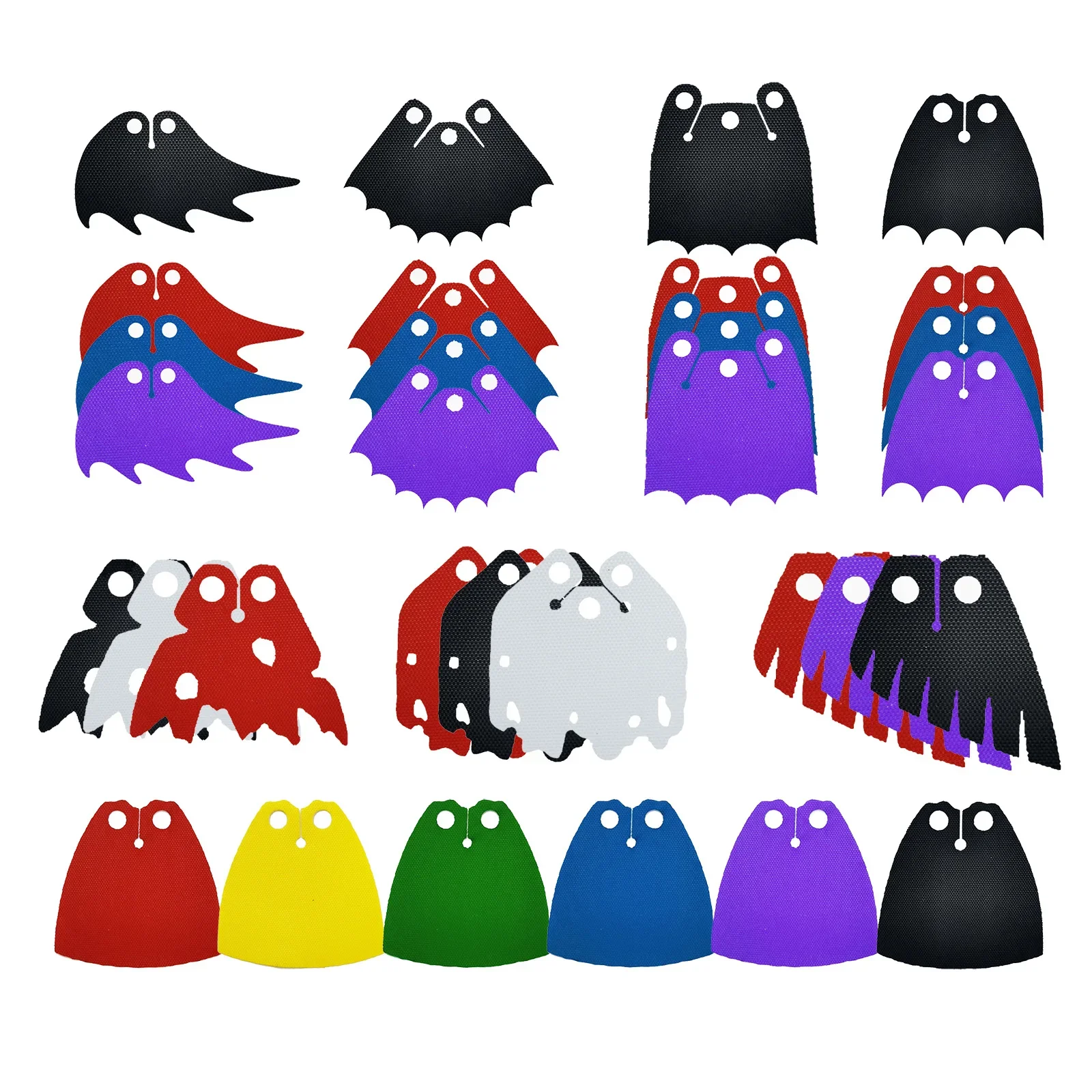 Black Cloth Cape Movie Charactor Bat Trench Coats Building Block Anime Hero Action Figure Trench Coats Mantello Accessorio Per L'Abbigliamento Del Cor