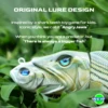 HANDING 3Pcs M1 Lipless 4-Segments Body Fishing Lure Tackle Slow Sinking 3D Artificial Swimbait 15g/22g/34g UV Paint Hard Bait 3