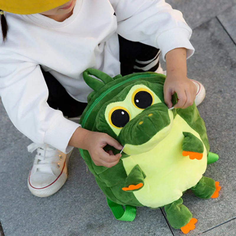 Kids Winter Plush School Bags Cute 3D Dinosaur Kindergarten Boy Girl Backpacks Cartoon Kids Should Bags Backpacks for Children - 5