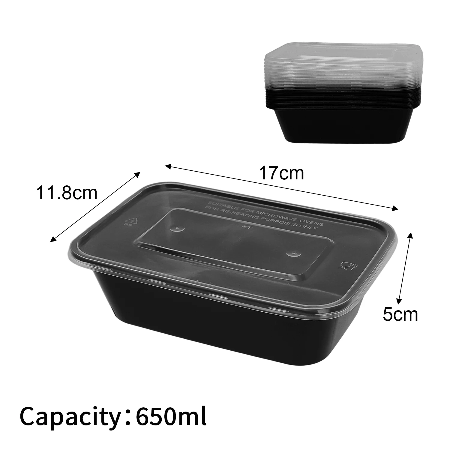 Premium Leakproof Food Storage Bento Boxes with Lids - Disposable Meal Prep Containers