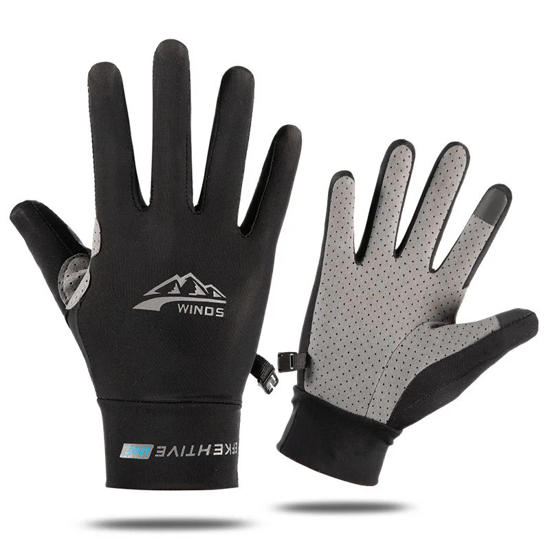 

Winter Waterproof Cycling Gloves Outdoor Sports Running Motorcycle Ski Touch Screen Ice Silk Gloves Non-slip Warm Full Fingers
