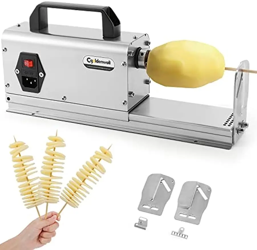 3 in 1 Electric Tornado Potato Slicer Spiral Potato Cutter Twisted Potato Slicer Spiral Cutter Thicker Stainless Steel