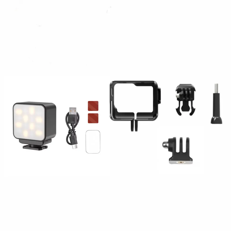 JJC 360° Panoramica LED-licht voor GoPro MAX/Pocket 3/Insta360 X5 X4