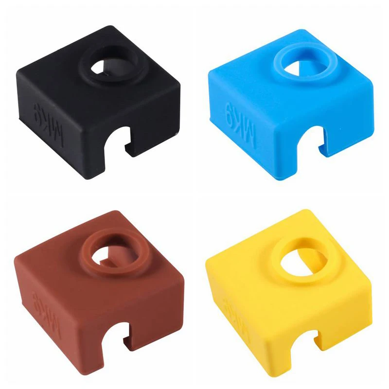 4PCS 3D Printer MK8 Protective Silicone Sock Cover Case for Ender 3 Heater Block of S4,S5 CR10,10S, Anet A8 MK7/MK8/MK9 Hotend