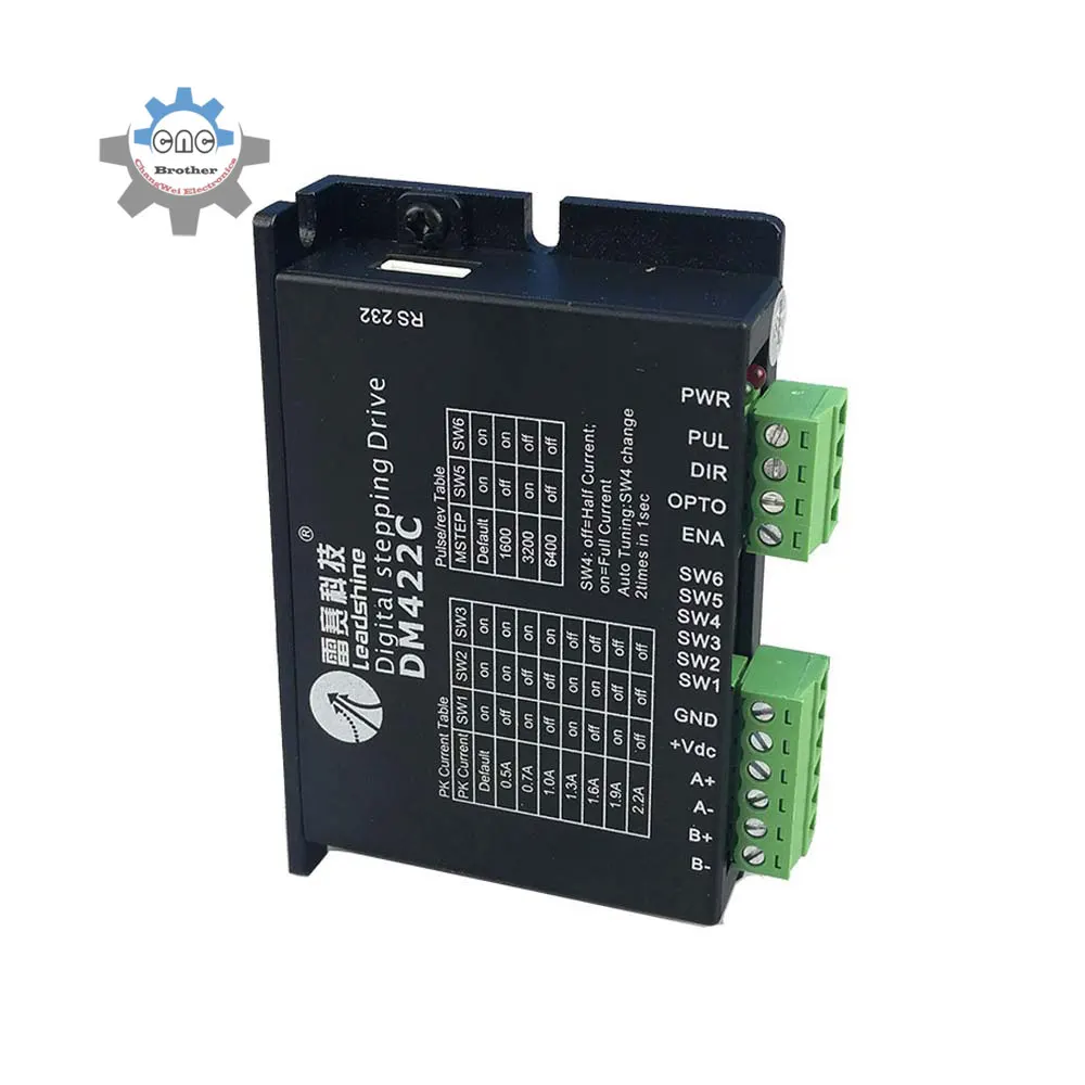 

DM422C Step Motor Driver Two Phase Input Voltage 10-30V DC Current 0.5-3.5A For Engraving Machine CNC Kit Leadshine