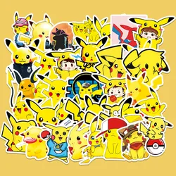 Autocollants pokémon Anime 10/30/50/100 pièces, autocollants pour casque, carnet, téléphone portable, bagages, Skateboard, moto, jouets classiques pour enfants 
