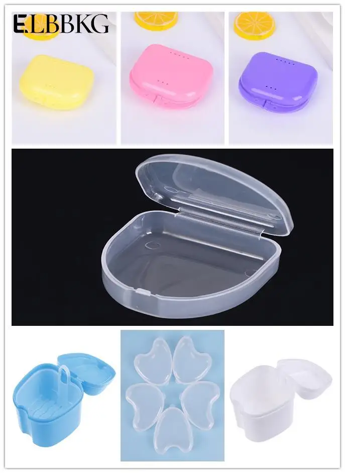 Denture Storage Dental Box Orthodontic Retainer Case Dental Tray Box