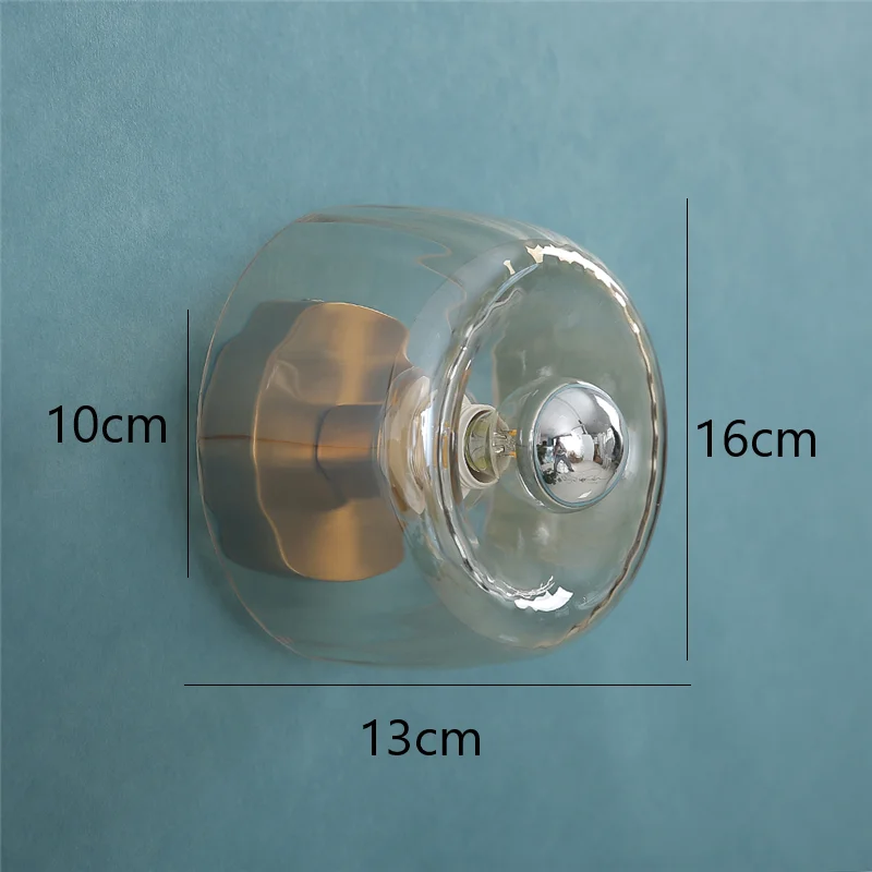 LED باوهاوس الزجاج الجدار مصباح الشمال الرجعية شخص...