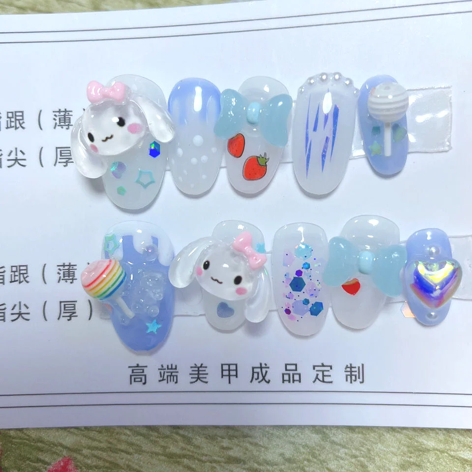 Sanrio 3D Stickers For Nails Nail Art Supplies Cartoon Hello Kitty Cin –  Didolines