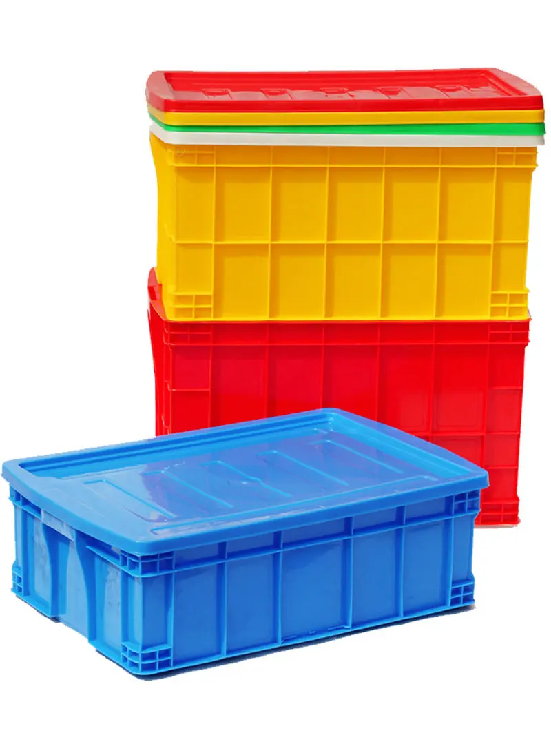 Plastique Noir Rangement Boîte Avec Couvercle Fort Durable