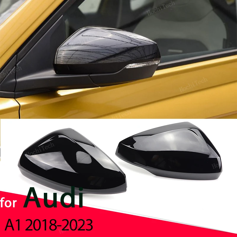 

Carbon Fiber Style Black Rearview Side Mirror cover Caps for Audi A1 A 1 GB Sportback Citycarver Allstreet 2018-2023
