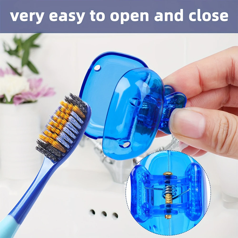 Toothbrush Covers 1 / 10 Toothbrush Head Protective Covers For Electric Manual Brush Heads Portable Travel Home Plastic Toothbrush Covers
