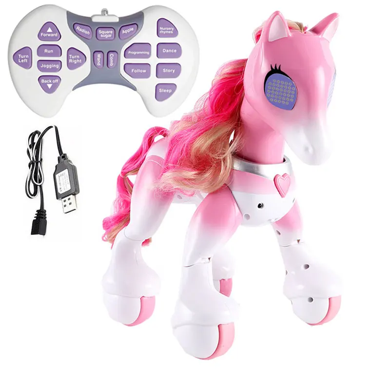 Rc Horse Robot Intelligent Remote Control Unicorni Interactive Cartoon Pet Electronic Smart Animal Induction Giocattolo Educativo