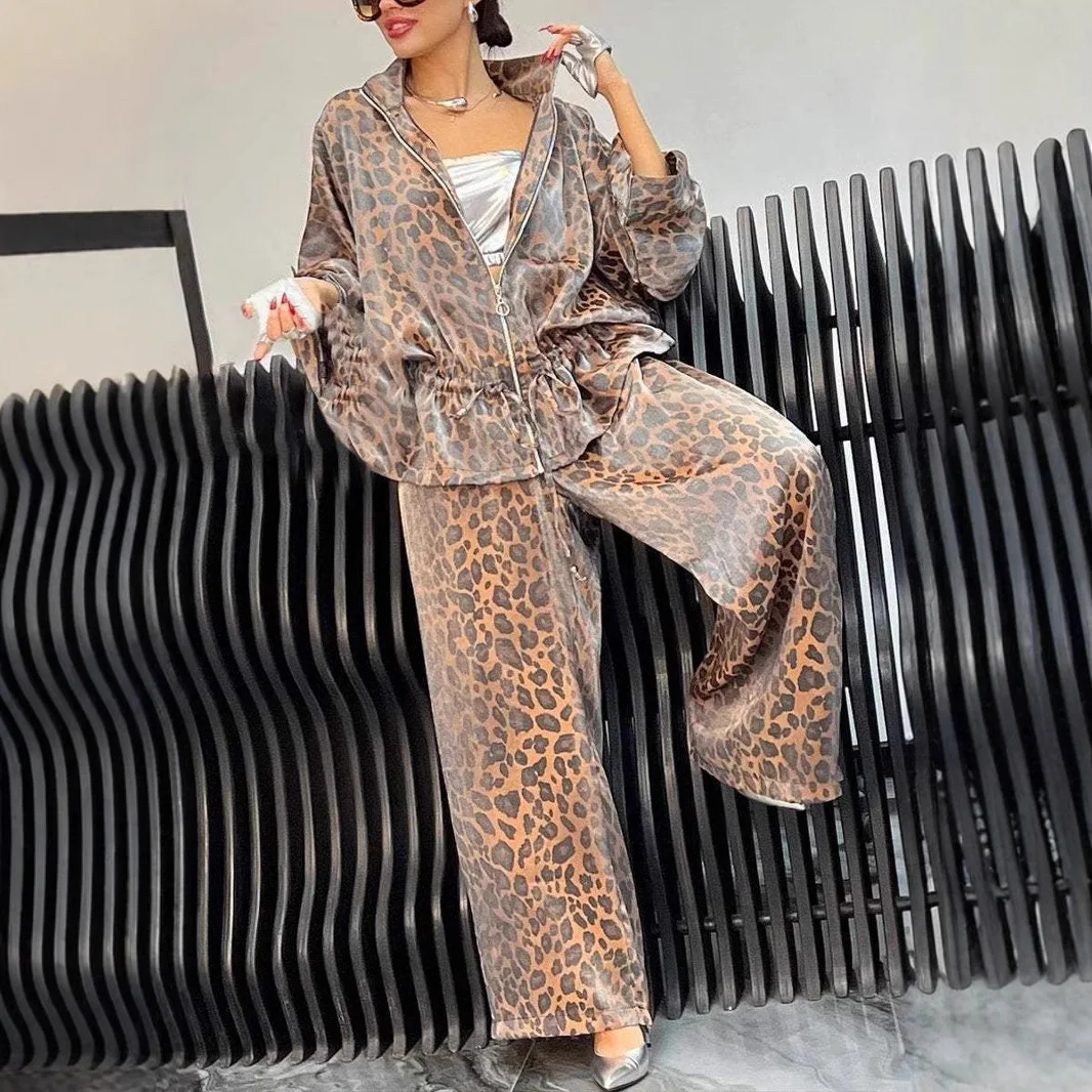 Fashion Women Leopard Print Pant Sets main image 1