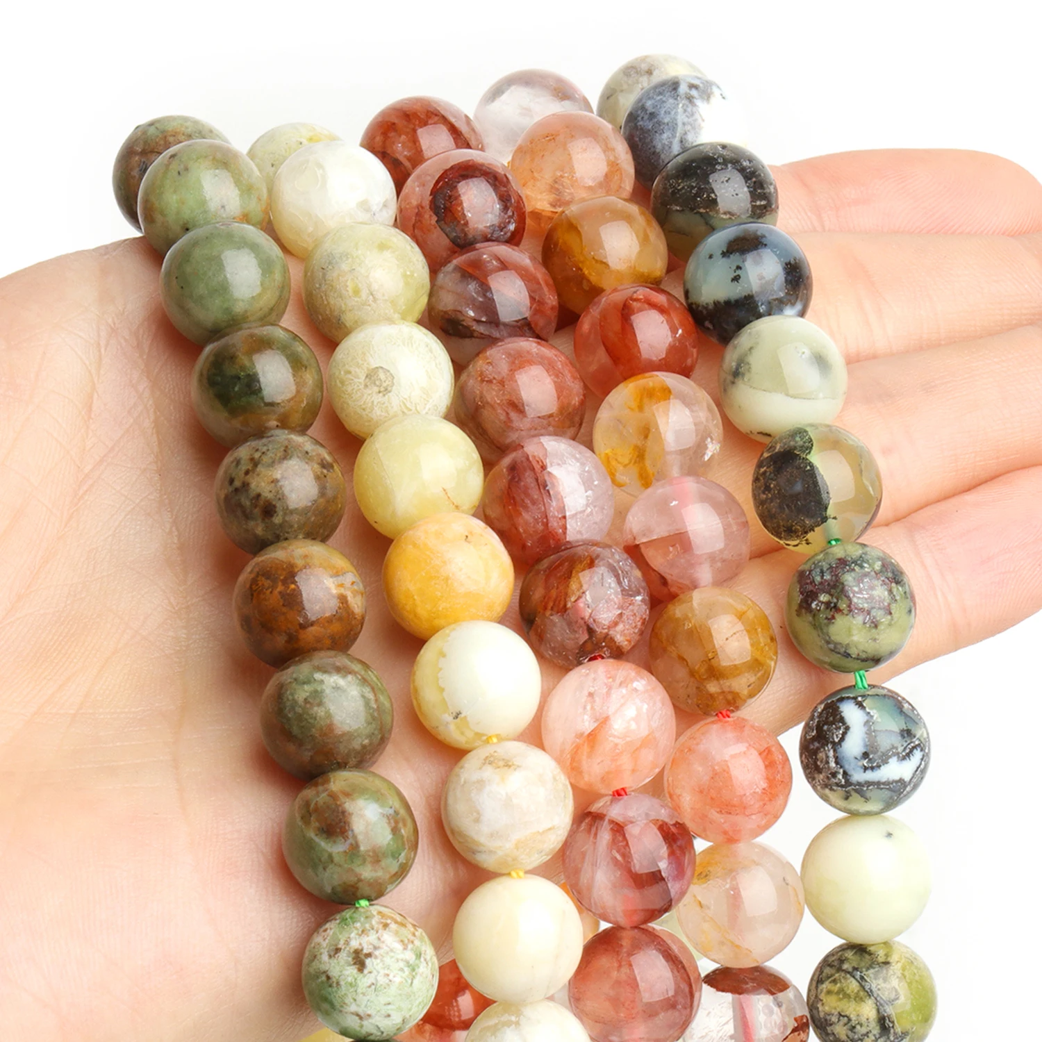 340 Pezzi Di Perline Di Pietra Naturale, 4 Mm 6 Mm 8 Mm 10 Mm Di Pietre Preziose Rotonde Perline Allentate Che Fanno Perline Per La Creazione Di Gioielli