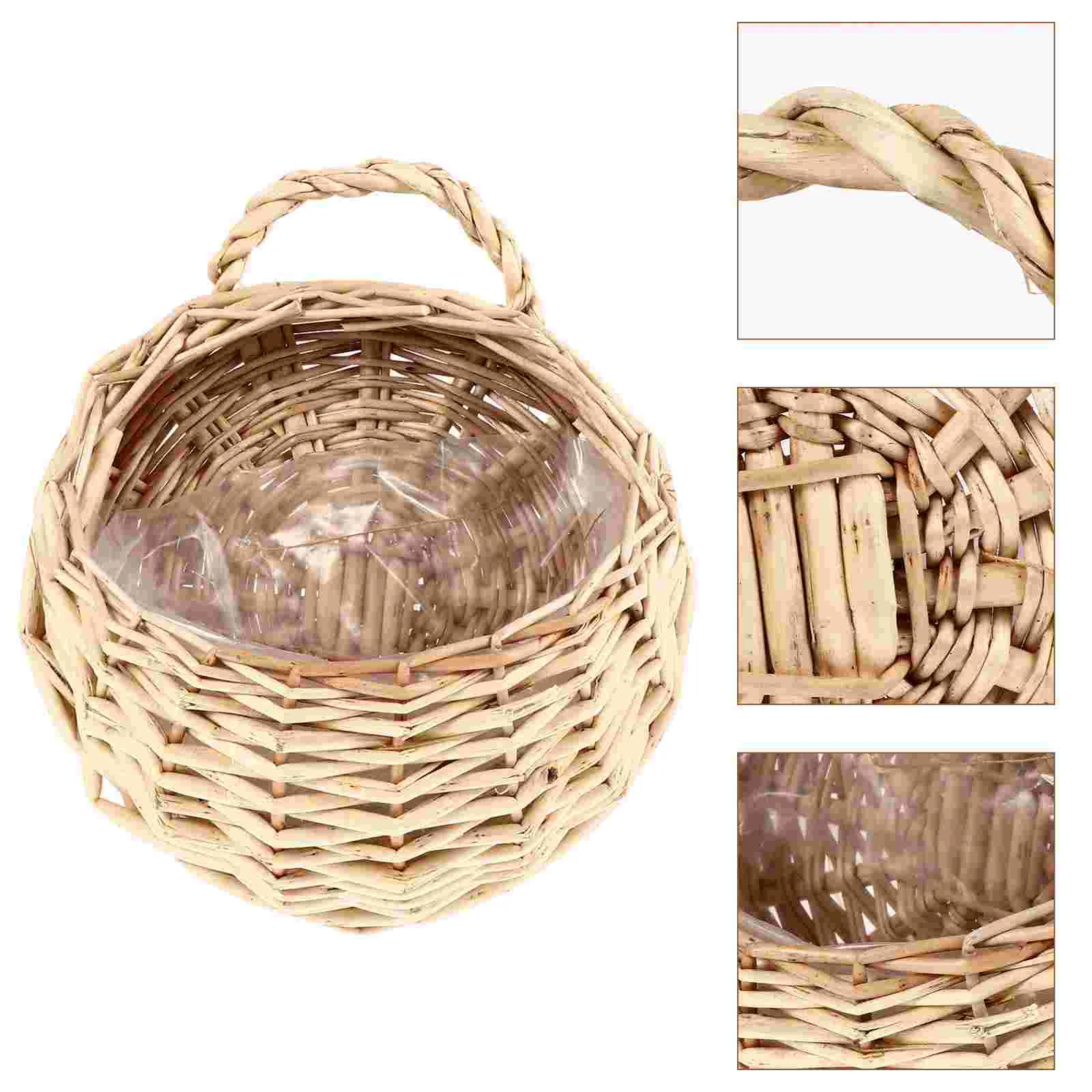 

Pots for Plants Flower Basket Hanging Wall Planter Holder Flowerpot Woven Container