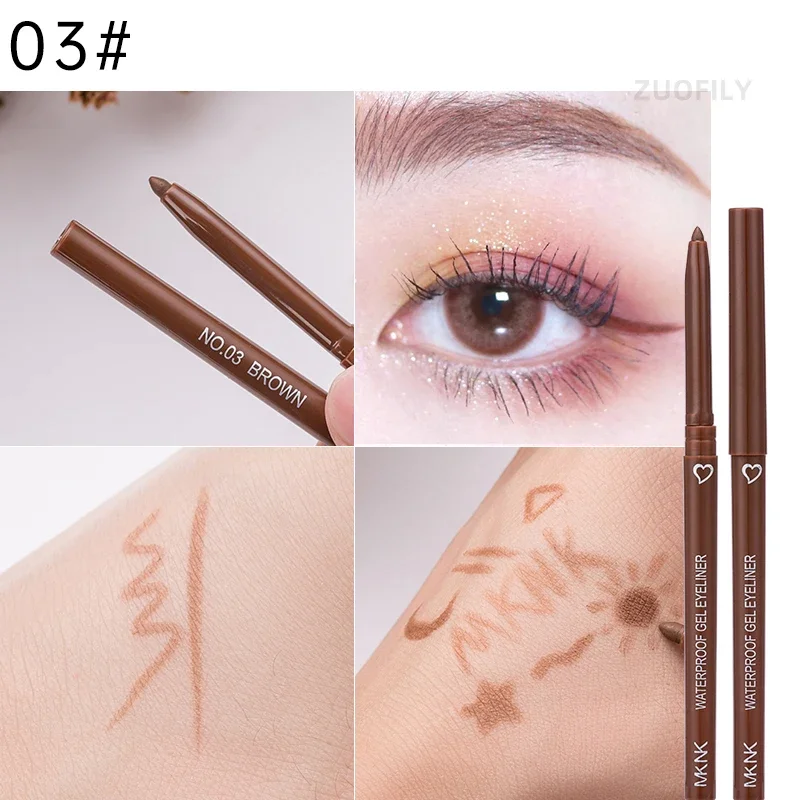 Waterproof Long-Lasting Matte Brown Gel Eyeliner Pen