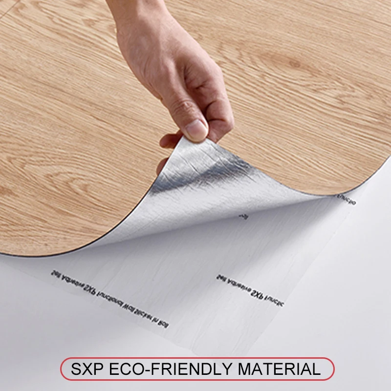 15.74inch Wood Grain Floor Stickers Thickened Waterproof Self-adhesive Stickers for Living Room Toilet Kitchen Home Floor Decor