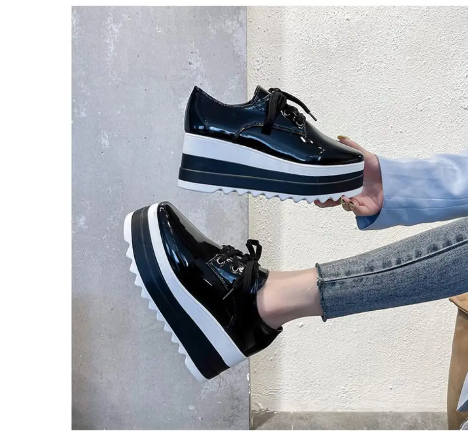 New Classic Spring Autumn Shoes Woman patent leather Leather Women Flats Female Fashion Shoes Slip On Women's Loafers Big Size