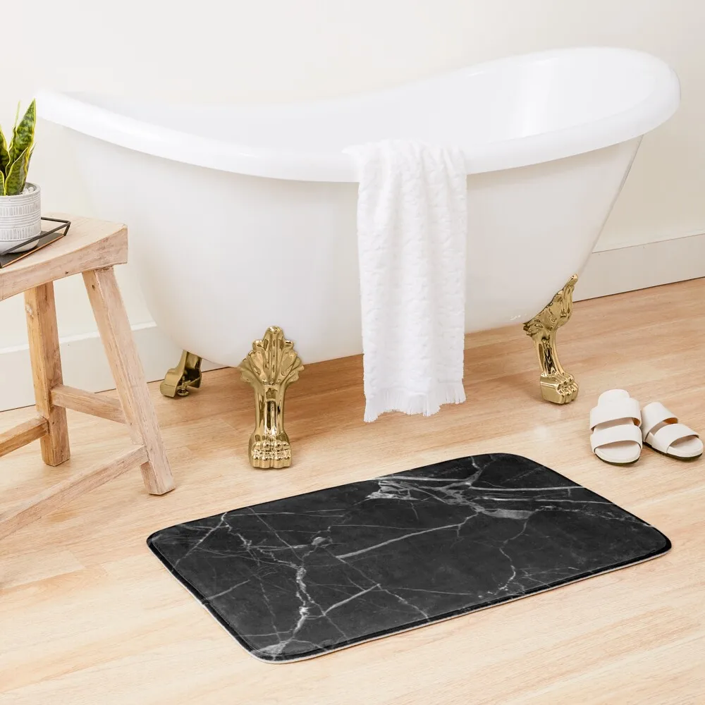 

Black and White Marble Bath Mat Mats In The Bathroom Bathroom Accessories Sets Luxury Room Carpet Mat
