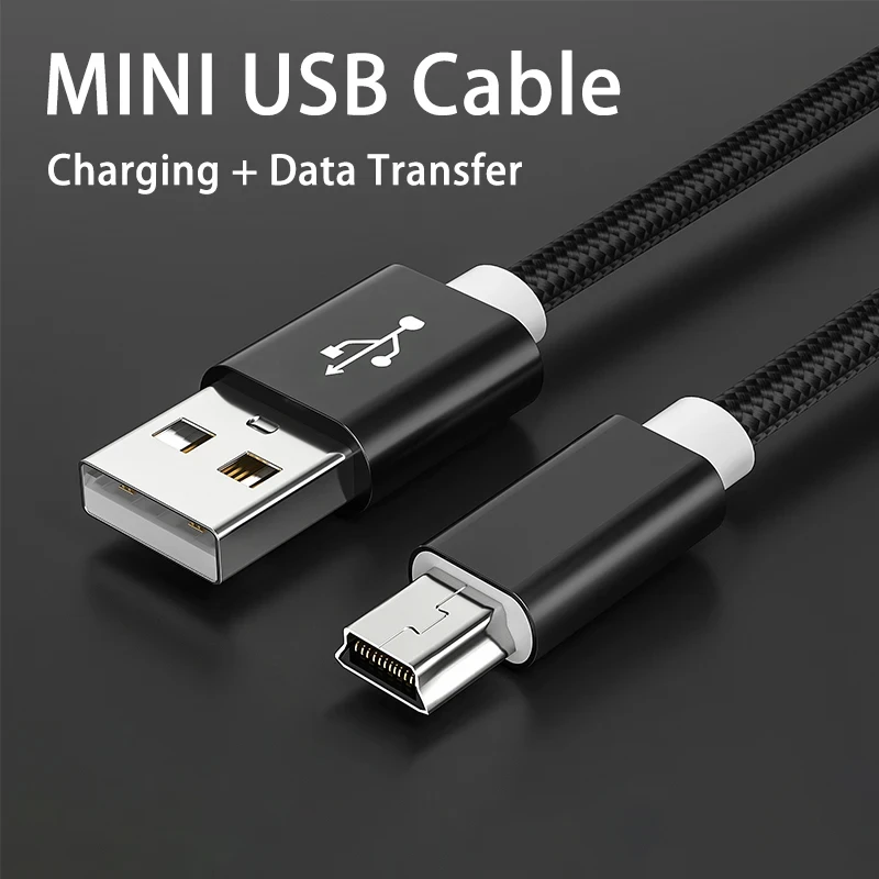 Mini cabo usb mini usb para usb transferências de dados rápidas cabo carregador para mp3 mp4 player carro dvr gps câmera digital cabo hdd