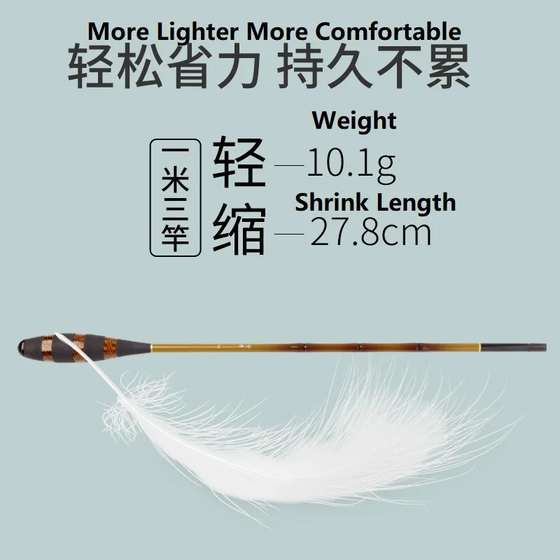 Kawa New Fishing Rod Cabon Fiber Fishing Small Rod Action Is 5/5 Shrink Length 28.3/28/27.8cm Lighter And Soft Weight  8.5/9.5g