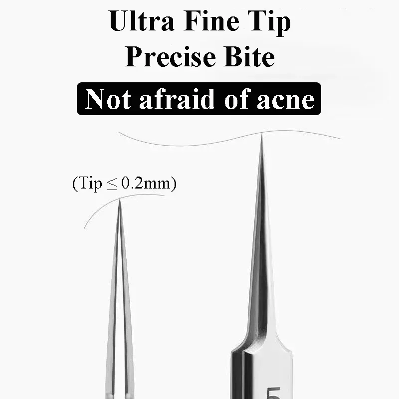 Ultra-fine No. 5 Cell Clip Set With Box Pimples Blackhead Clip Tweezers Special Scraping & Closing Acne Home Cleaning Skin Tools tweezer tool,pimples blackhead tweezers,blackhead clip tweezers,cosmetic tool