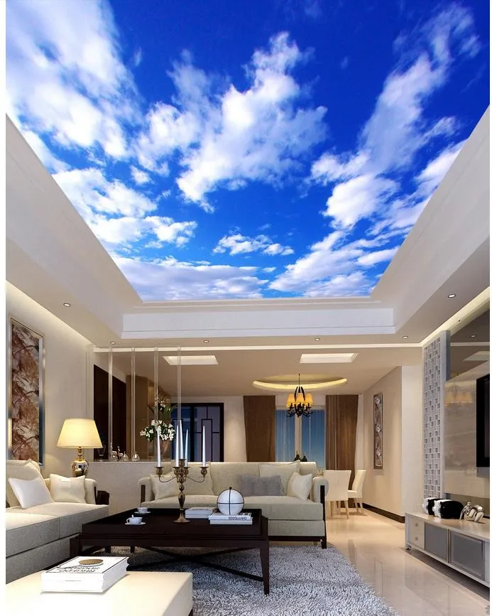 Photo modern wallpaper for living room sky cloud ceilings 3d ceiling murals wallpaper
