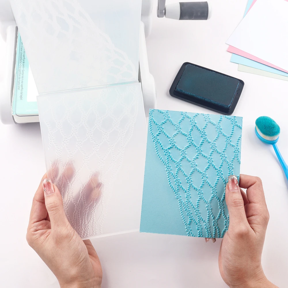 Ocean Background 3D Embossing Folder for DIY Scrapbooking Adding Texture Christmas Paper Craft Making Stencil