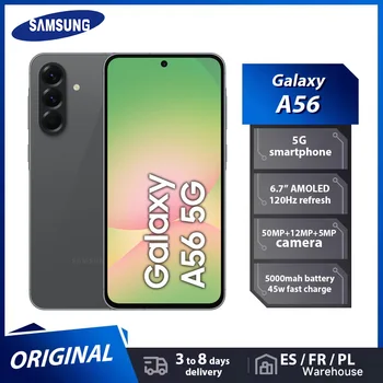 Samsung Galaxy A56 5G Smartphone Middle East Version Exynos 1580, 6.7" Super AMOLED Display, 120Hz, 50MP, 5000 mAh, NFC, IP67, N