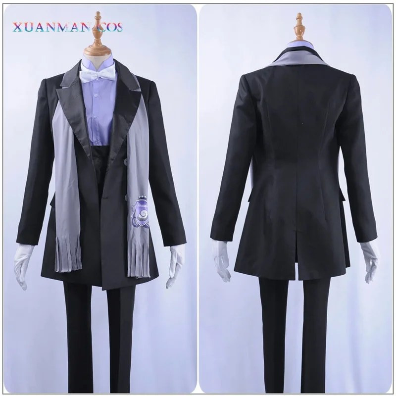 

Игровой костюм витой страны чудес, маленький мермай, Нефритовая пиявка, костюм для косплея, мужская рубашка, пальто, комбинезон, шапочка, шарф, брюки