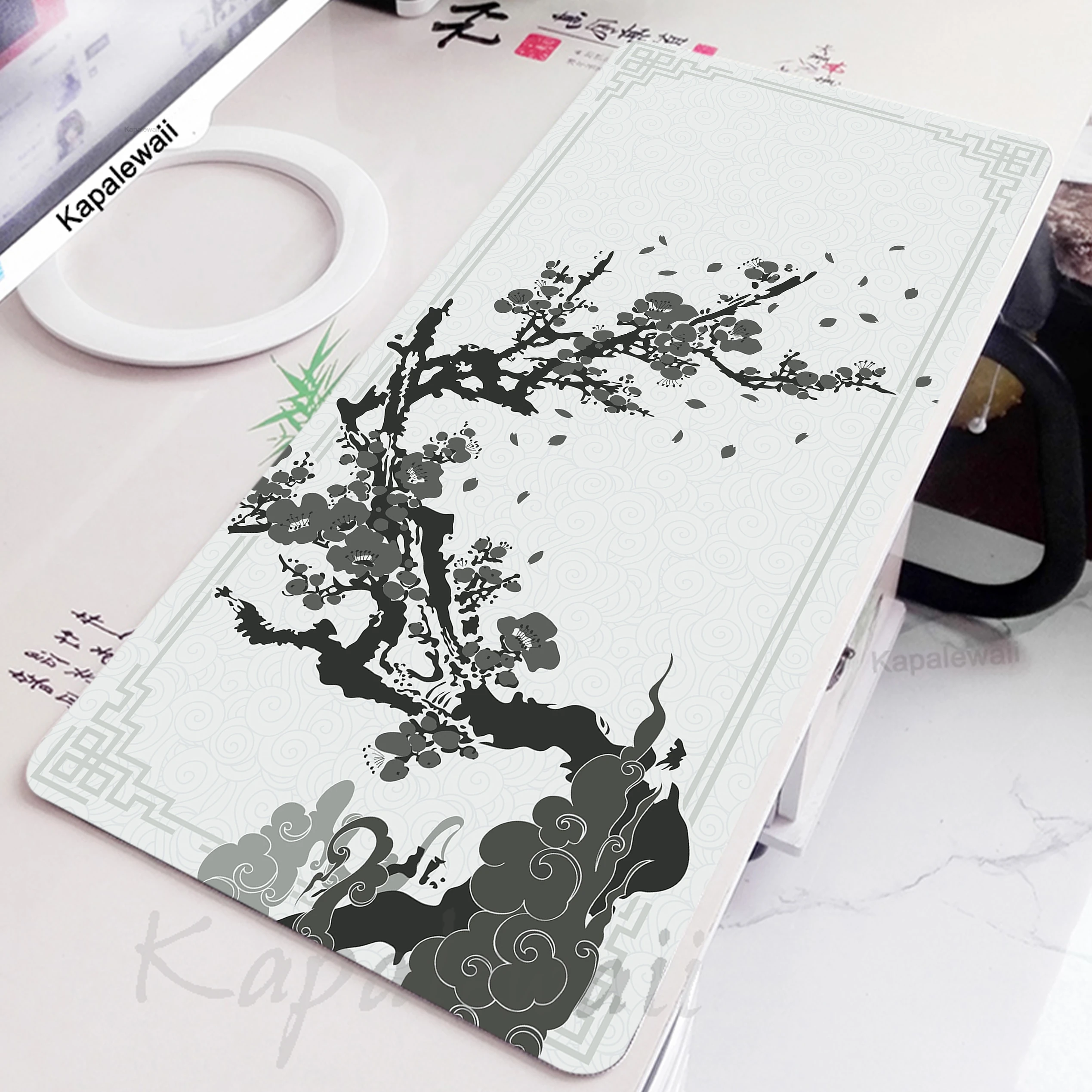 

Japanese Style Sakura Desk Mat Large Mouse Pad Gamer Desk Accessories Office Mousepad Gaming Mause Mice Keyboards Table Carpet