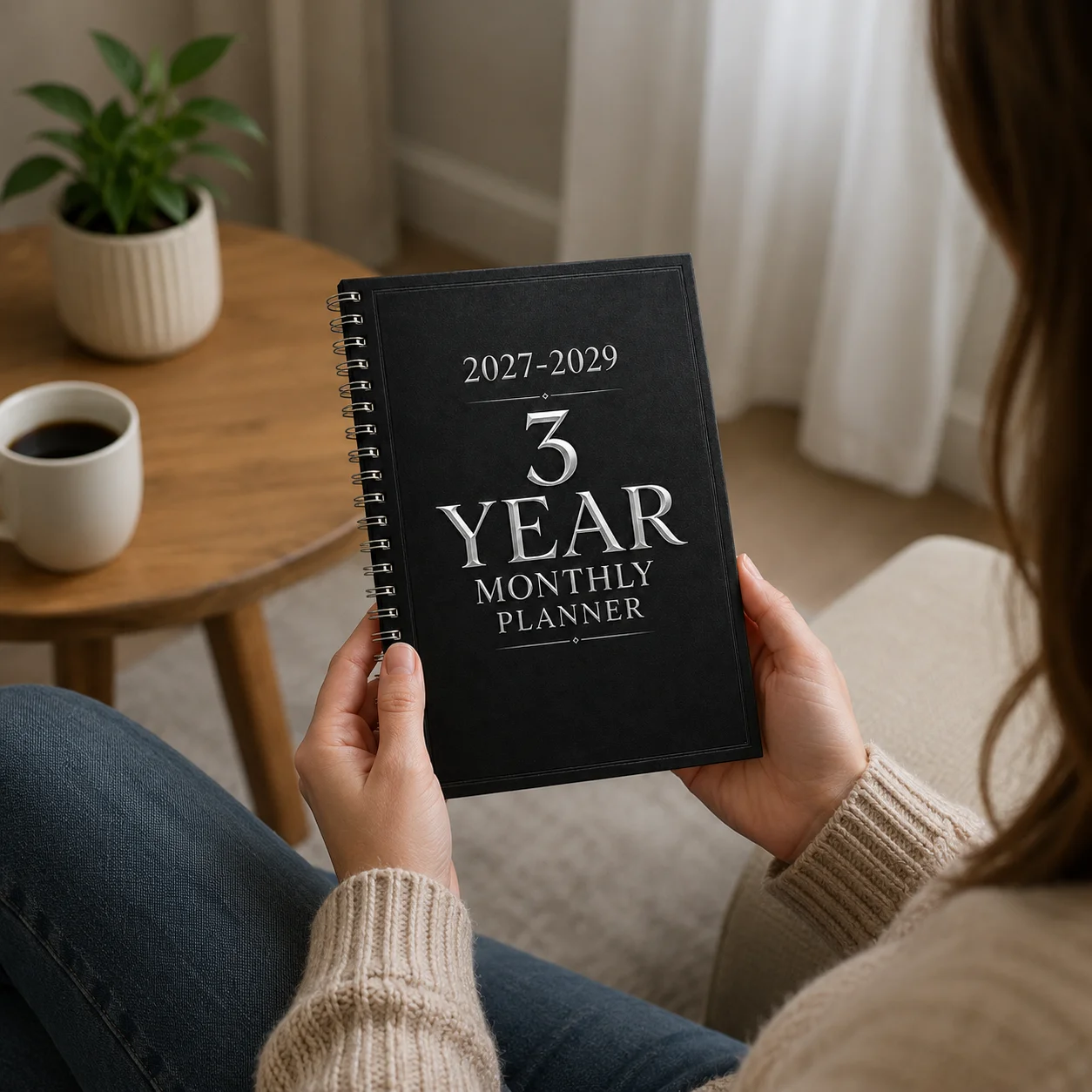 Agenda Mensile 2027-2029, Planner a Spirale A5, Organizer Minimalista per Obiettivi, Appuntamenti e Pianificazione a Lungo Termine - immagine 2