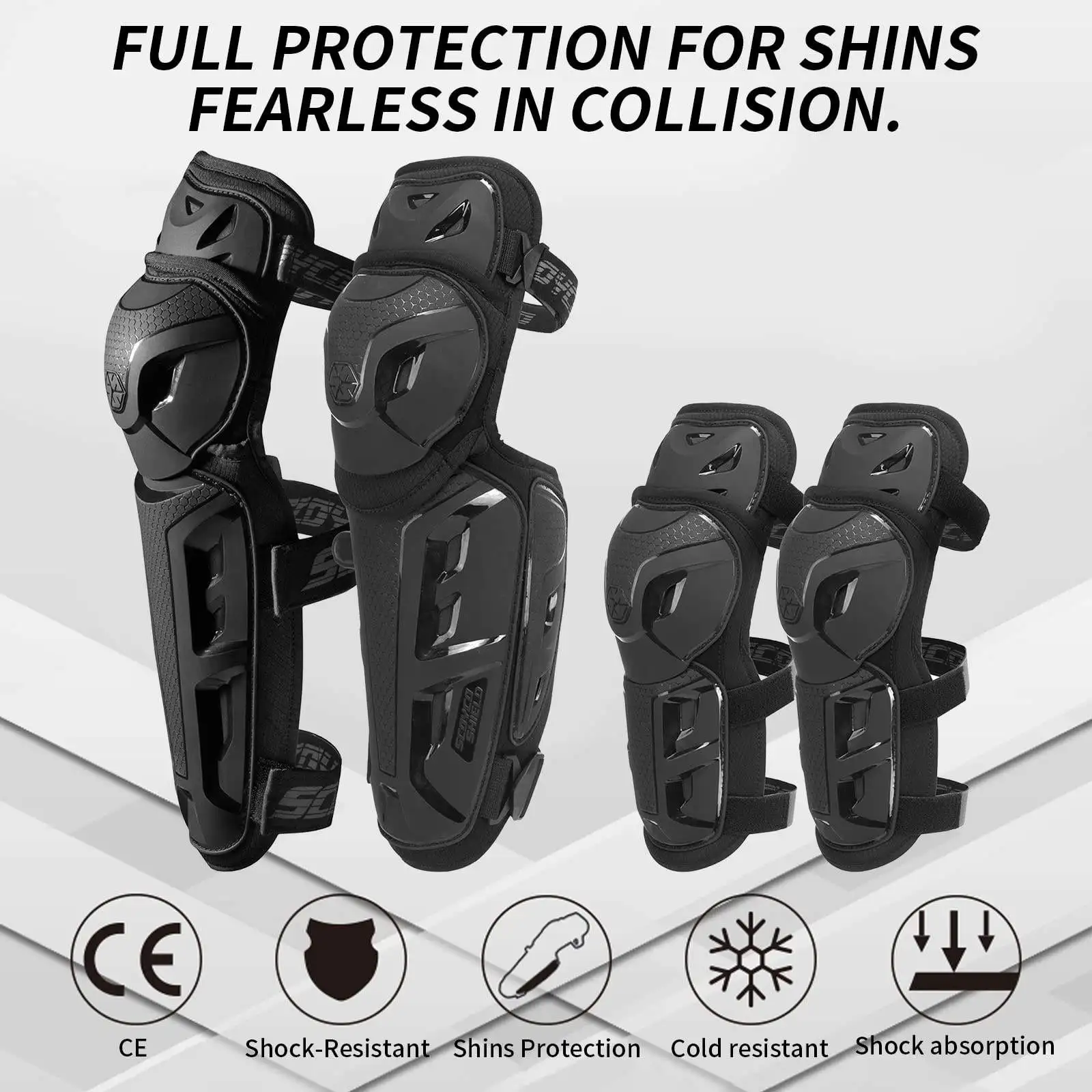 4pcsMotorcycleKneePadsElbowGuardProtectiveGearMenWomenRacing