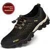 Men's Outdoor Hiking Shoes Breathable Mesh Water Shoes Hollow Design Anti-slip Durable EVA Midsole Slip-On Convenience